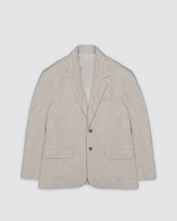 WAVY NERVE BLAZER GREY