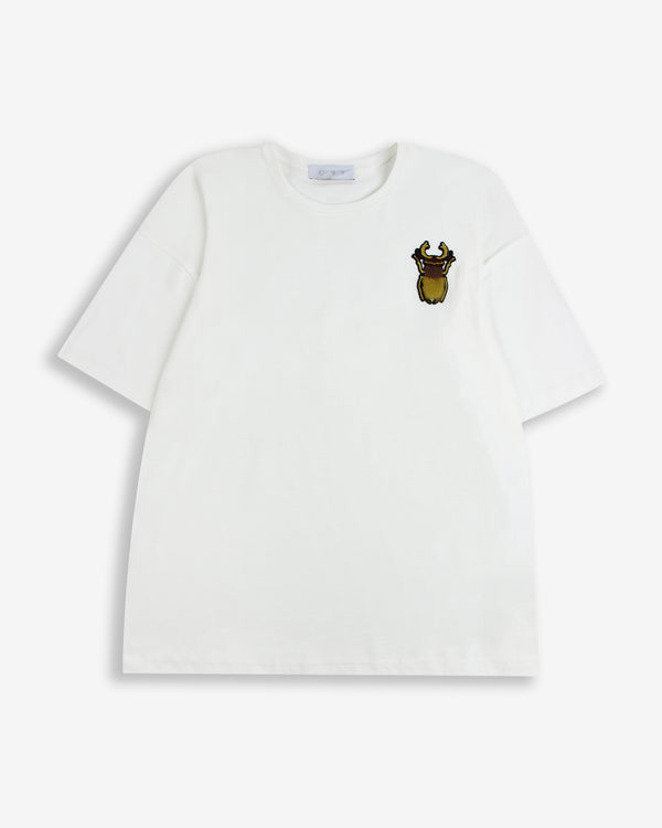 SCARABEO PATCH T-SHIRT OFF WHITE