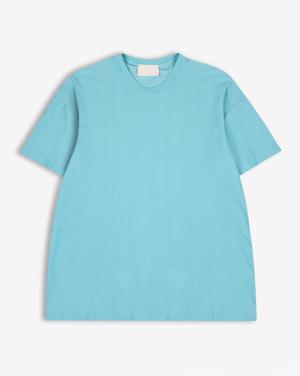 AQUAMARINE WAVE-EFFECT TEE