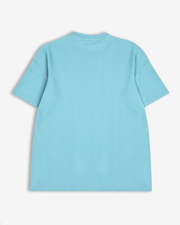 AQUAMARINE WAVE-EFFECT TEE