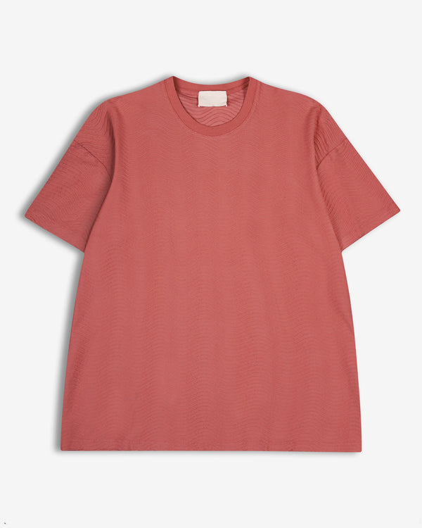 CORAL WAVE-EFFECT TEE