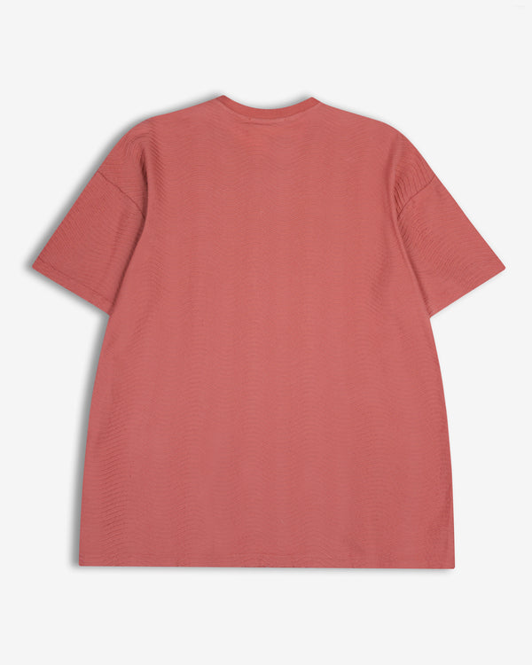 CORAL WAVE-EFFECT TEE