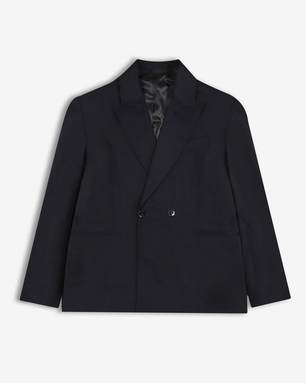 DOUBLE-BREASTED BLACK BLAZER