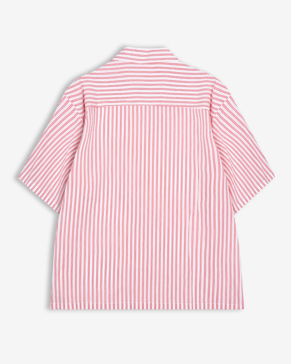 STRIPED BOWLING CORAL SHIRT