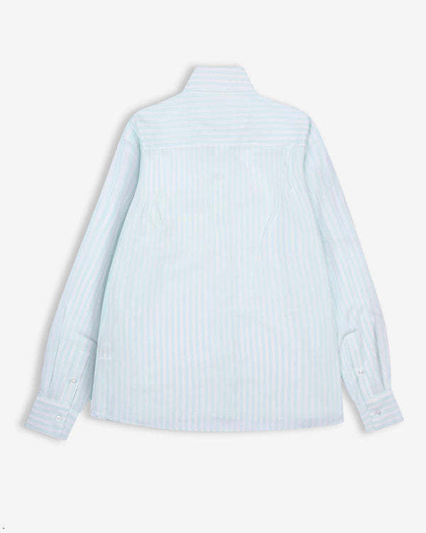 STRIPED LONGSLEEVE AQUAMARINE SHIRT