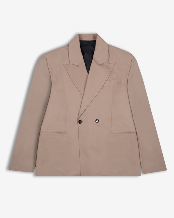 DOUBLE-BREASTED BEIGE BLAZER