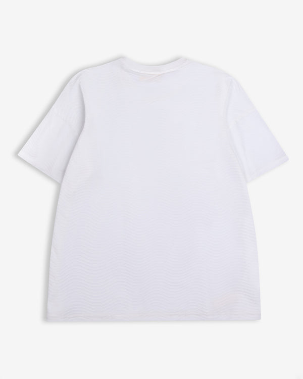 WHITE WAVE-EFFECT TEE