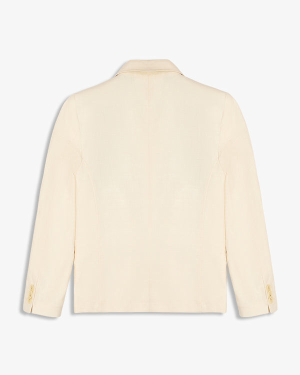 ONE-BUTTON BLAZER LINEN IVORY
