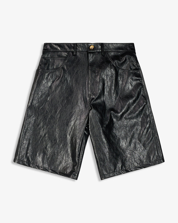 LEATHER SHORTS BLACK