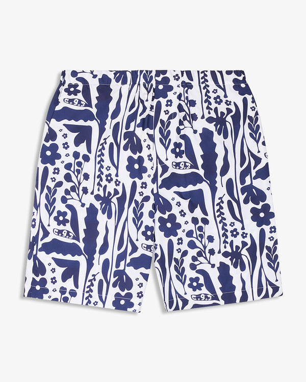 C.9.3 FLOWER PRINT SHORTS BLUE
