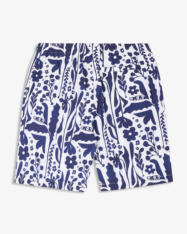 C.9.3 FLOWER PRINT SHORTS BLUE