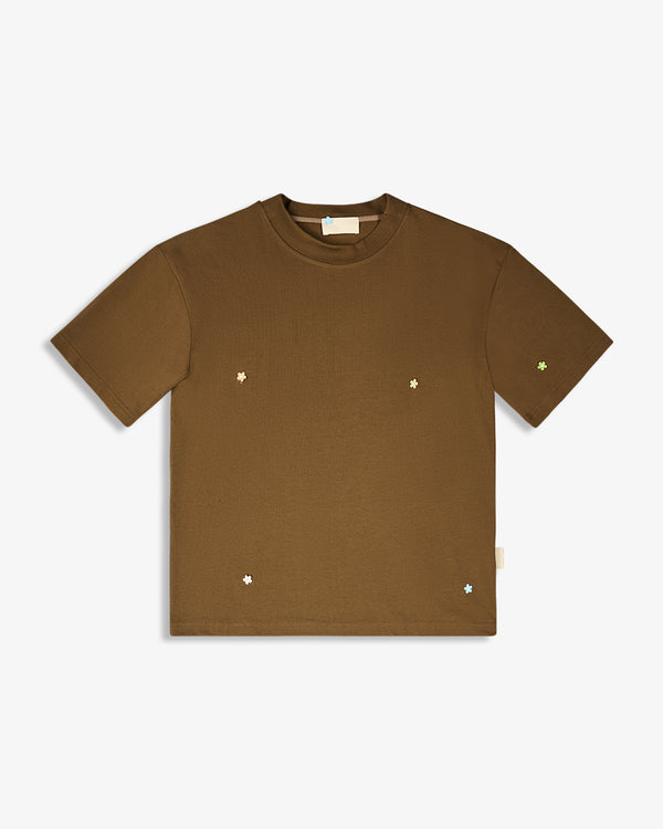 MINI FLOWER PATCH SHIRT MUD BROWN