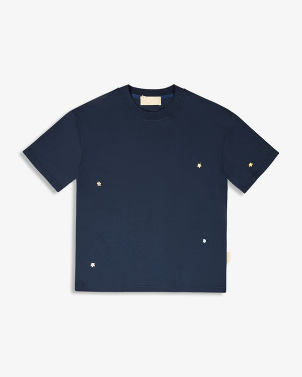 MINI FLOWER PATCH SHIRT BLUE NAVY