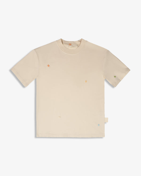 MINI FLOWER PATCH SHIRT IVORY