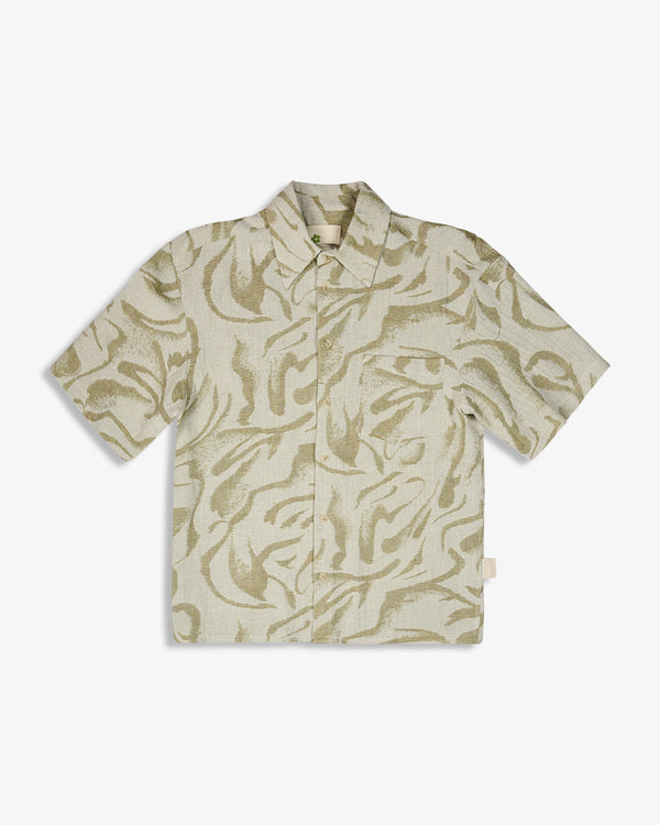 PETAL PRINT SHIRT GREEN