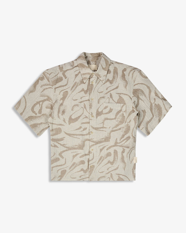 PETAL PRINT SHIRT BEIGE