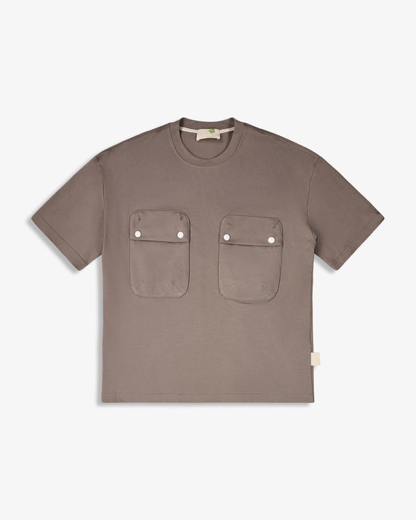 DOUBLE POCKET T-SHIRT TURTLEDOVE