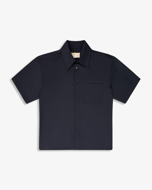 WOOL BLEND SHIRT BLUE NAVY