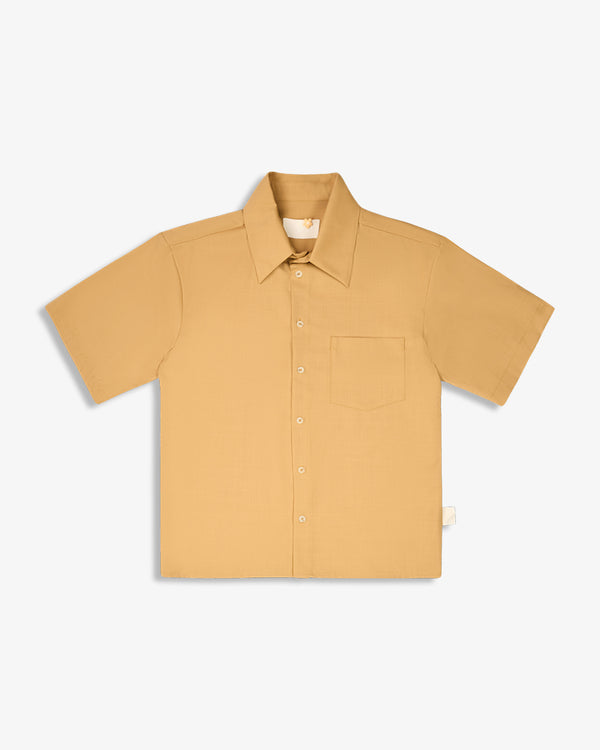 WOOL BLEND SHIRT MUSTARD