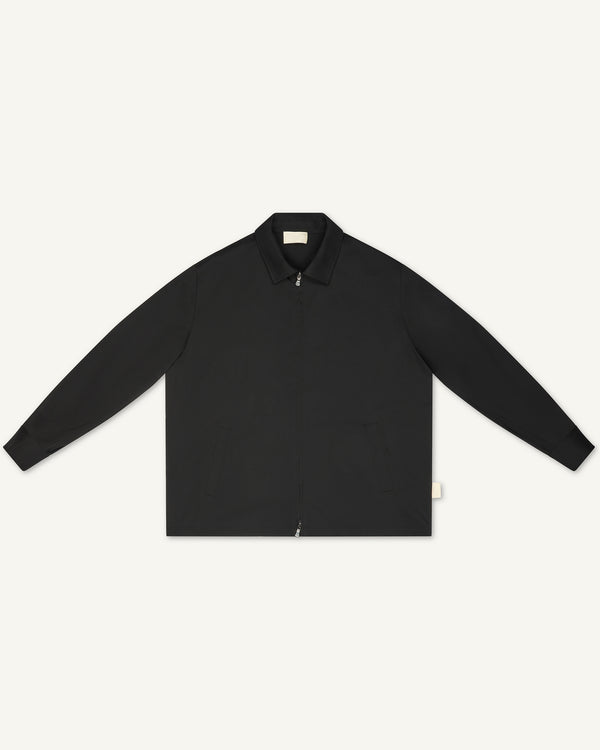 ZIP-UP SHIRT BLACK