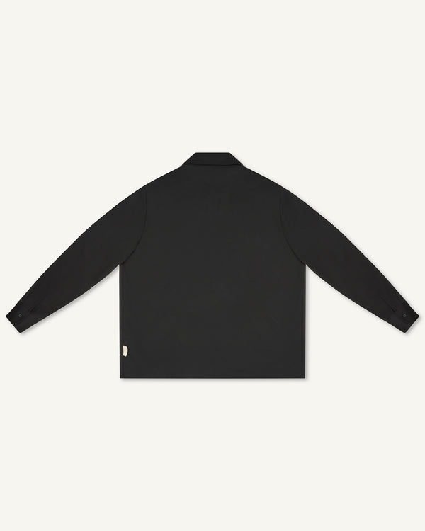 ZIP-UP SHIRT BLACK