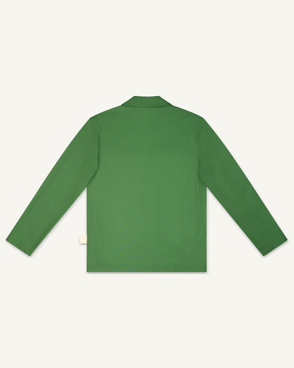 LONG-SLEEVED WOOL SHIRT GREEN