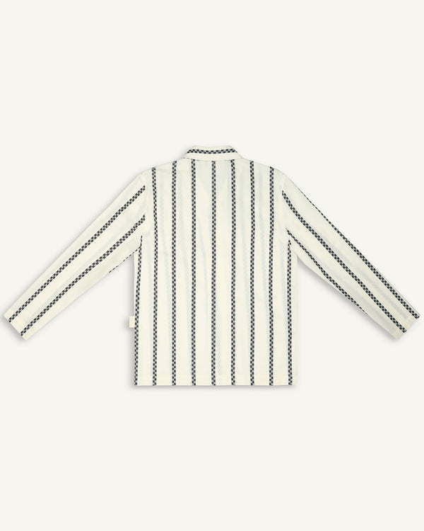 LONG-SLEEVED STRIPED SHIRT BLACK
