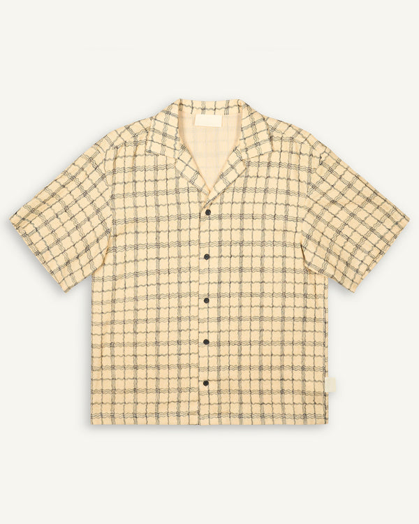 CHECKED SHIRT BEIGE