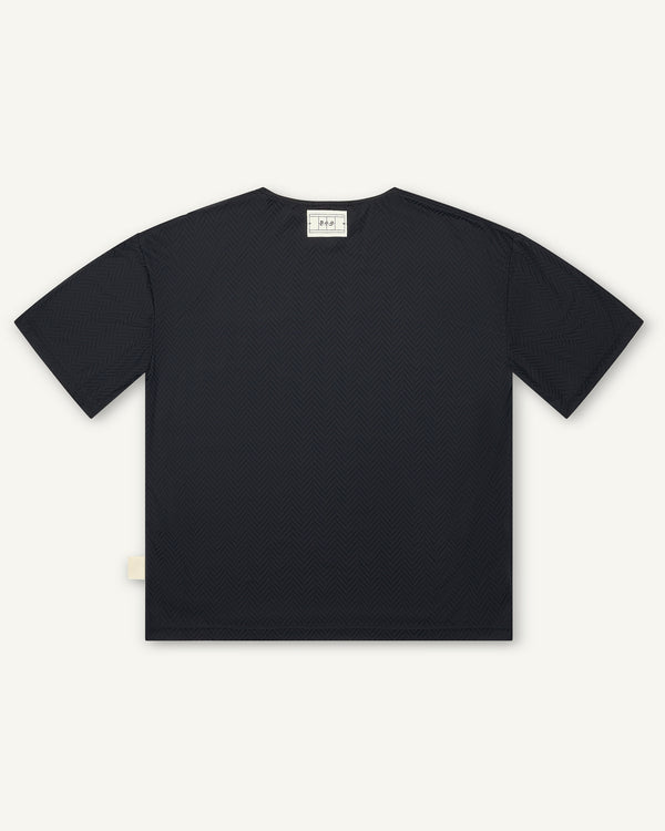 HERRINGBONE T-SHIRT BLUE NAVY