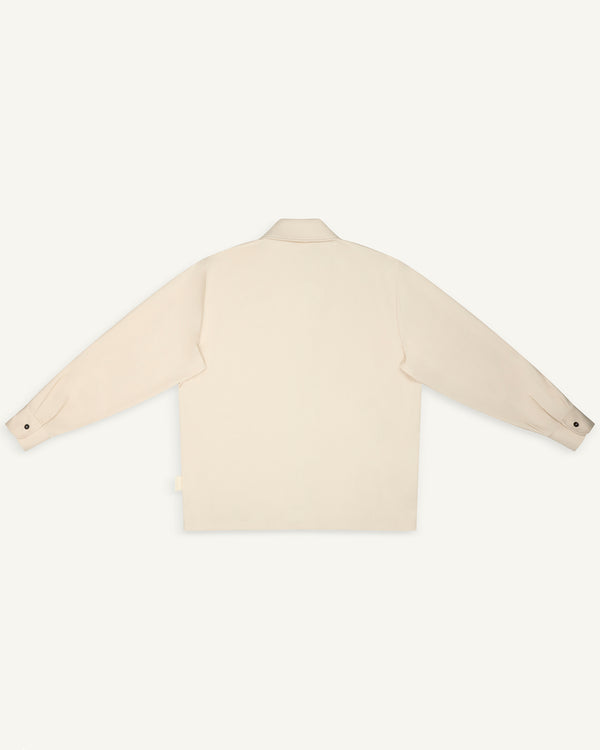 ZIP-UP SHIRT BEIGE