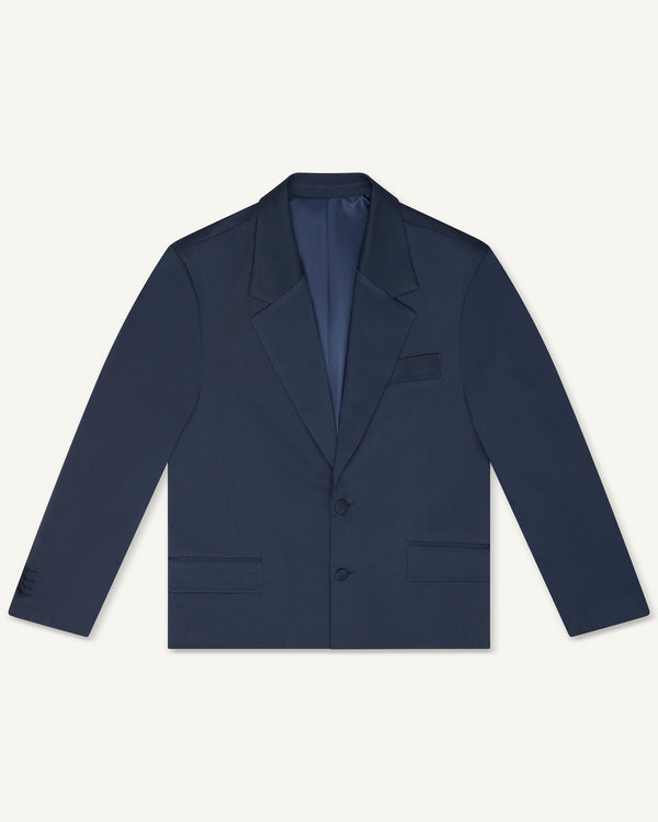 SINGLE-BREASTED JACKET BLUE NAVY