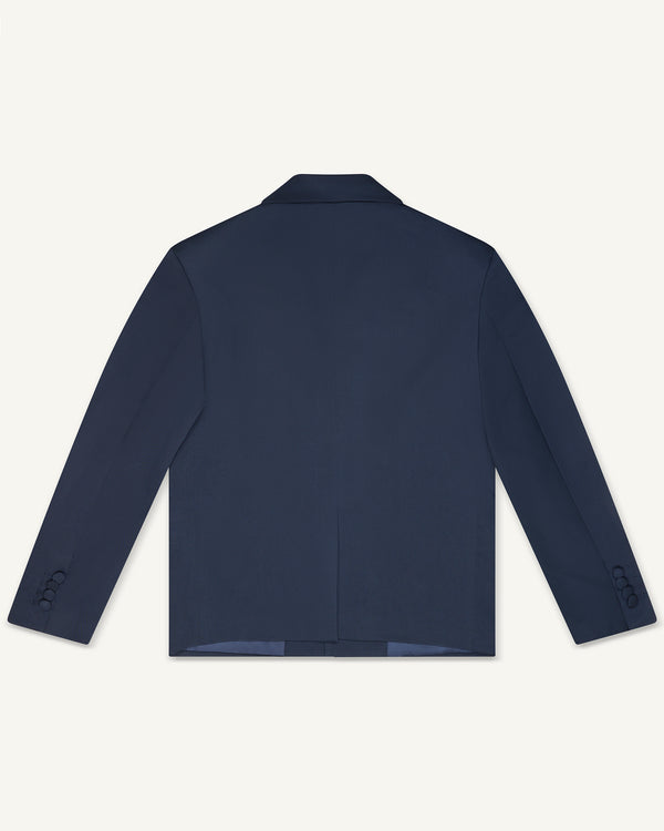 SINGLE-BREASTED JACKET BLUE NAVY