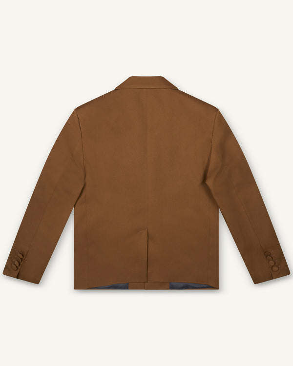 SINGLE-BREASTED JACKET TOBACCO