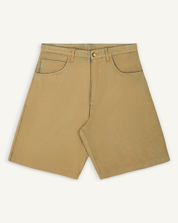 SPLIT LEATHER SHORTS