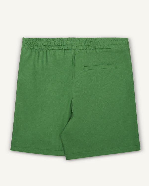SIMPLE WOOL SHORTS GREEN