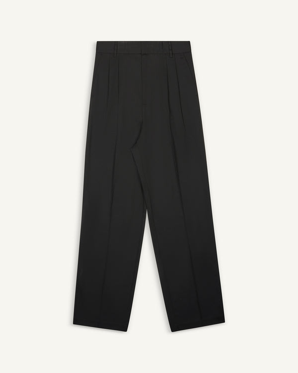 LOOSE PANT WOOL BLACK