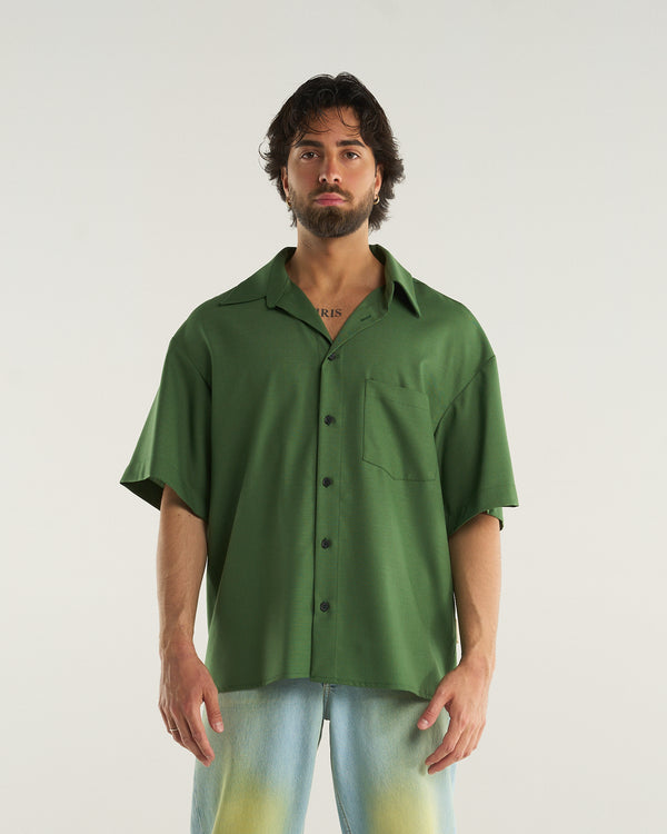WOOL SHIRT GREEN