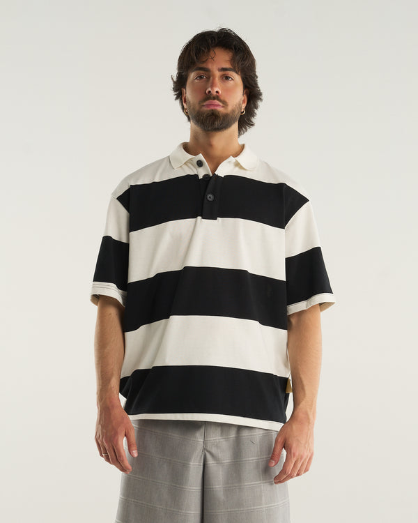 STRIPED POLO BLUE NAVY