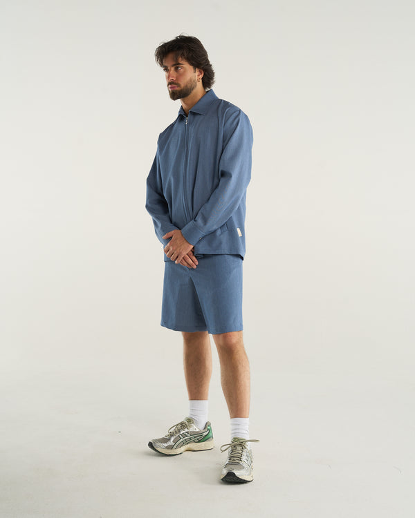 ZIP-UP SHIRT DENIM