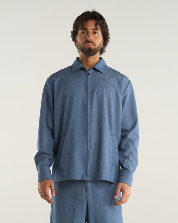 ZIP-UP SHIRT DENIM