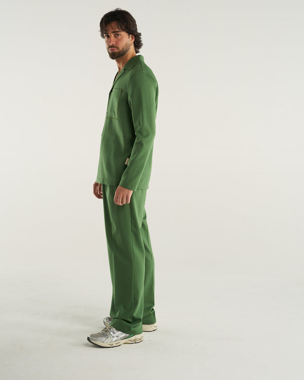 LOOSE PANT WOOL GREEN