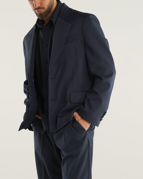 SINGLE-BREASTED JACKET BLUE NAVY