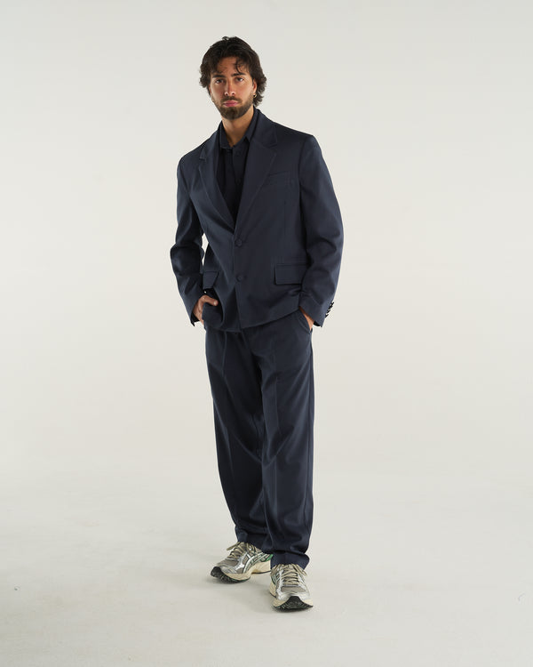 SINGLE-BREASTED JACKET BLUE NAVY