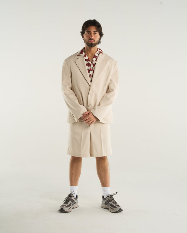 SINGLE-BREASTED JACKET BEIGE