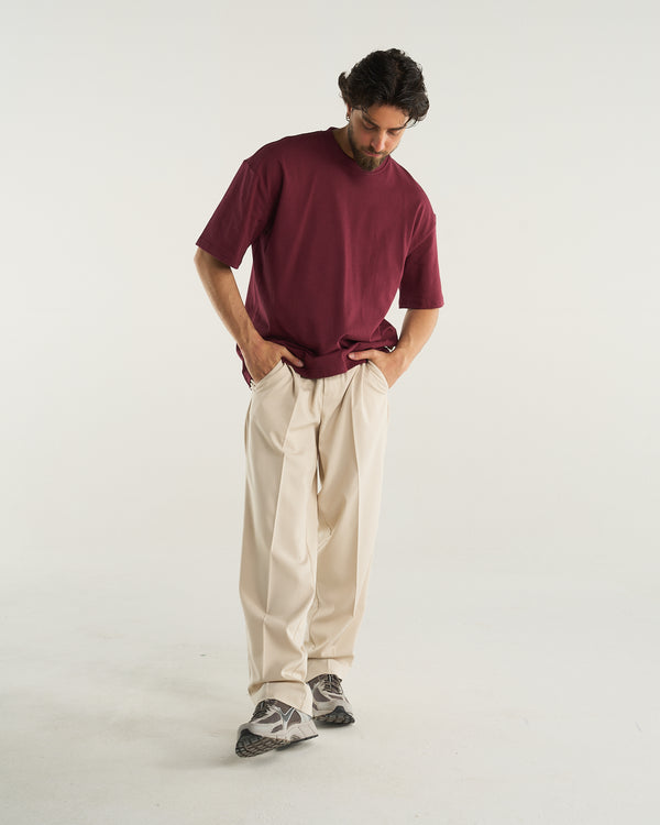 BASIC OVER T-SHIRT BORDEAUX
