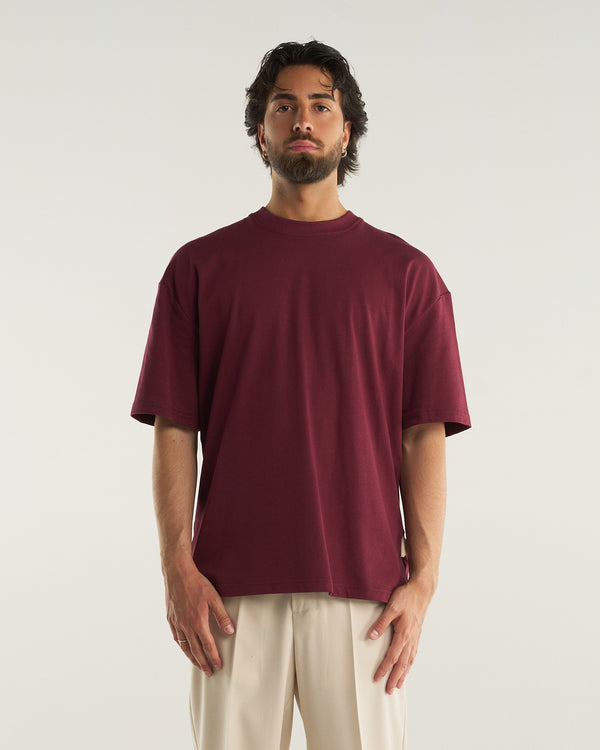 BASIC OVER T-SHIRT BORDEAUX