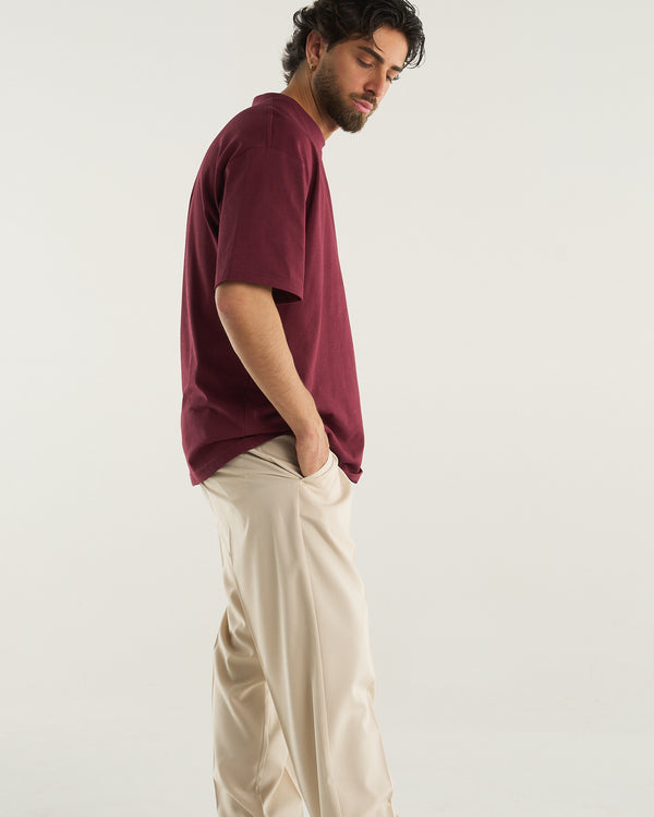 BASIC OVER T-SHIRT BORDEAUX