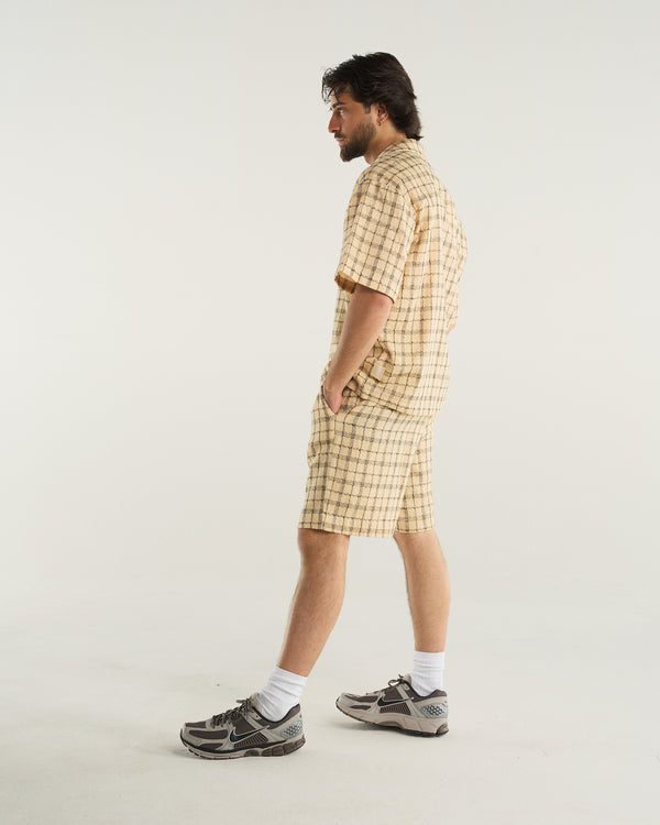 CHECKED SHIRT BEIGE