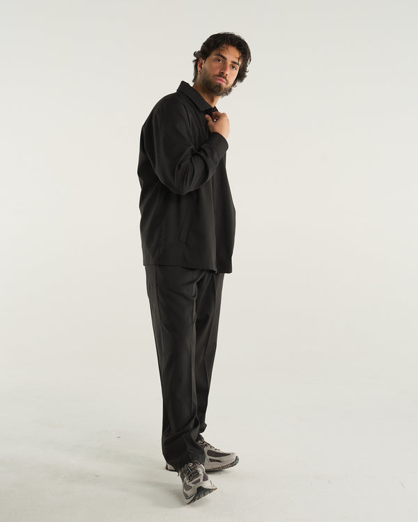 ZIP-UP SHIRT BLACK