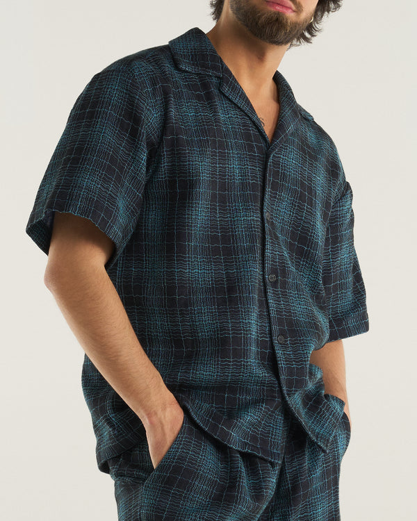 CHECKED SHIRT BLUE NAVY